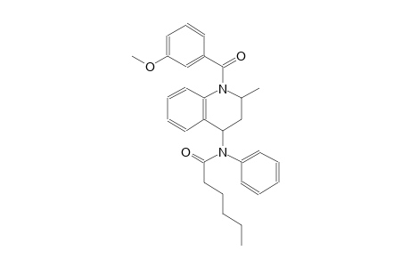 N-[1-(3-methoxybenzoyl)-2-methyl-1,2,3,4-tetrahydro-4-quinolinyl]-N-phenylhexanamide