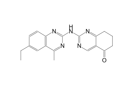 2-[(6-ethyl-4-methyl-2-quinazolinyl)amino]-7,8-dihydro-5(6H)-quinazolinone