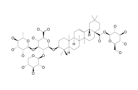 3-O-[ALPHA-L-RHAMNOPYRANOSYL-(1->3)-BETA-D-XYLOPYRANOSYL-(1->2)-BETA-D-GLUCURONOPYRANOSYL]-28-O-BETA-D-GLUCOPYRANOSYL-OLEANATE