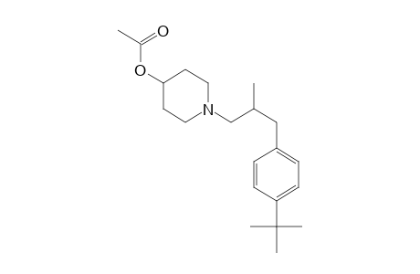 4-Piperidinol, 1-[3-[4-(1,1-dimethylethyl)phenyl]-2-methylpropyl]-,acetate (ester)