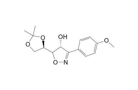 (4R,5R,1'R)-4-Hydroxy-3-(4-methoxyphenyl)-5-(2',2'-dimethyl-1',3'-dioxolan-1'-yl)-.delta.(2)isoxazoline