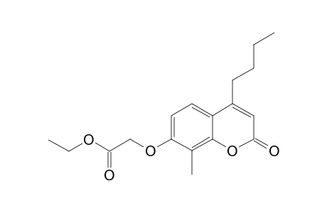 acetic acid, [(4-butyl-8-methyl-2-oxo-2H-1-benzopyran-7-yl)oxy]-, ethyl ester