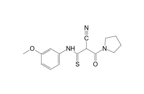 2-cyano-3-oxo-3-(1-pyrrolidinyl)thio-m-propionanisidide