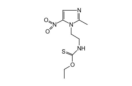 [2-(2-methyl-5-nitroimidazol-1-yl)ethyl]thiocarbamic acid, O-ethyl ester