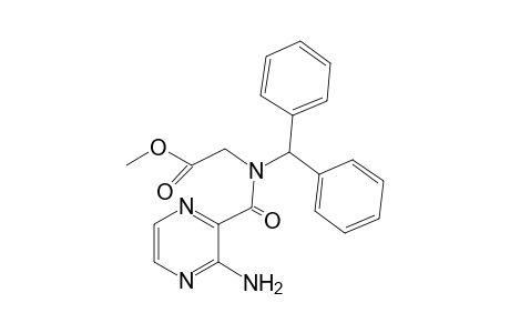 N,N-(1,1-diphenylmethyl)-N-methoxycarbonylmethyl-3-aminopyrazine-2-carboxamide