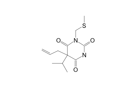 2,4,6(1H,3H,5H)-Pyrimidinetrione, 5-allyl-1-(methylthiomethyl)-5-isopropyl-