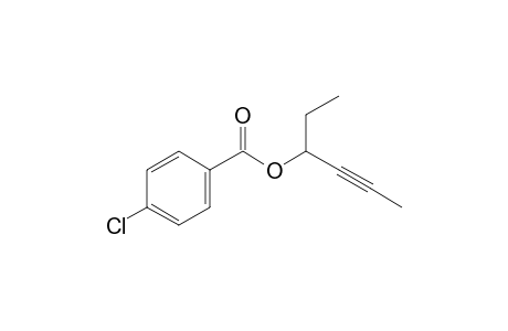 4-Chlorobenzoic acid hex-4-yn-3-yl ester