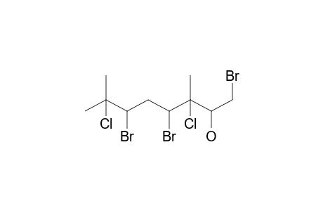 1,4,6-TRIBROMO-3,7-DICHLORO-3,7-DIMETHYLOCTAN-2-OL