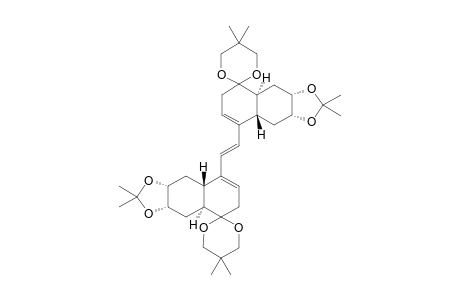 (3'aR,4'aS,8'aS,9'aS)-5'-[(E)-2-[(3'aR,4'aS,8'aS,9'aS)-2',2',5,5-tetramethyl-5'-spiro[1,3-dioxane-2,8'-4,4a,7,8a,9,9a-hexahydro-3aH-naphtho[6,7-d][1,3]dioxole]yl]ethenyl]-2',2',5,5-tetramethylspiro[1,3-dioxane-2,8'-4,4a,7,8a,9,9a-hexahydro-3aH-naphtho[2,3-d][1,3]dioxole]