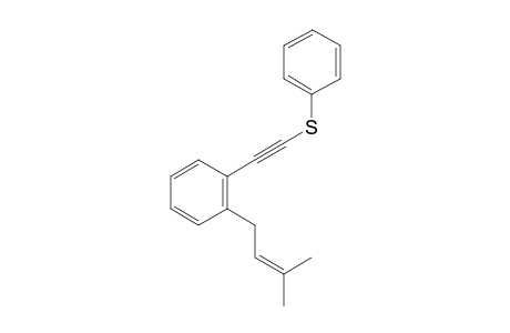 1-(3-methylbut-2-enyl)-2-(2-phenylsulfanylethynyl)benzene