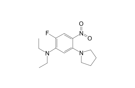 benzenamine, N,N-diethyl-2-fluoro-4-nitro-5-(1-pyrrolidinyl)-