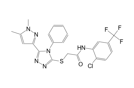 N-[2-chloro-5-(trifluoromethyl)phenyl]-2-{[5-(1,5-dimethyl-1H-pyrazol-3-yl)-4-phenyl-4H-1,2,4-triazol-3-yl]sulfanyl}acetamide