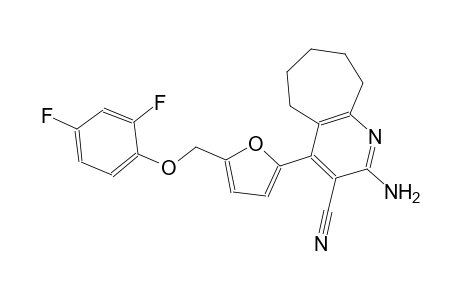 2-amino-4-{5-[(2,4-difluorophenoxy)methyl]-2-furyl}-6,7,8,9-tetrahydro-5H-cyclohepta[b]pyridine-3-carbonitrile
