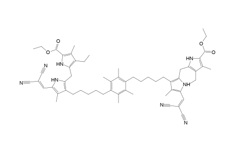 1,4-BIS-[5-[2-[(5-CARBETHOXY-3-ETHYL-2-METHYLPYRROL-2-YL)-METHYL]-5-(2,2-DICYANOETHENYL)-4-METHYL-PYRROL-3-YL]-PENTYL]-2,3,5,6-TETRAMETHYLBENZENE