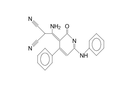 6-Anilino-4-phenyl-3-(2-amino-3,3-dicyano-ethylidene)-2(3H)-pyridinone