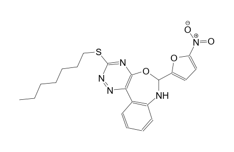 3-(heptylsulfanyl)-6-(5-nitro-2-furyl)-6,7-dihydro[1,2,4]triazino[5,6-d][3,1]benzoxazepine