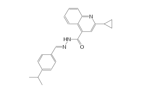 2-cyclopropyl-N'-[(E)-(4-isopropylphenyl)methylidene]-4-quinolinecarbohydrazide