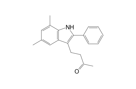 4-(5,7-Dimethyl-2-phenyl-1H-indol-3-yl)butan-2-one