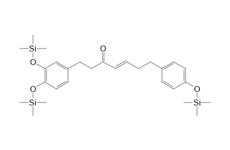 1-(3,4-Dihydroxyphenyl)-7-(4-hydroxyphenyl)-4-hepten-3-one, 3tms derivative