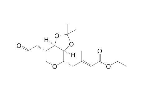 Ethyl 4-{(3aS,4S,7S,7aR)-2,2-dimethyl-7-(2-oxoethyl)-3a,6,7,7a-tetrahydro-4H-1,3-dioxolo[4,5-c]pyran-4-yl}-3-methylbut-2(E)-enoate