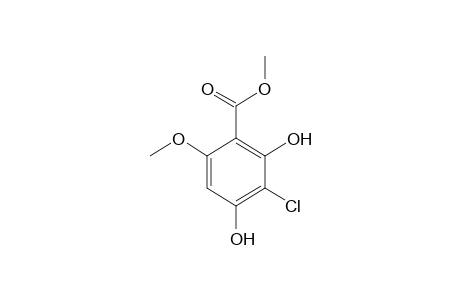 3-chloro-6-methoxy-beta-resorcylic acid, methyl ester