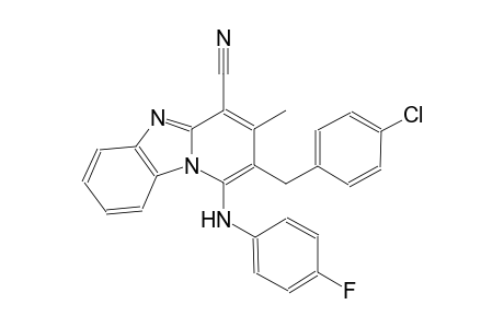 2-(4-chlorobenzyl)-1-(4-fluoroanilino)-3-methylpyrido[1,2-a]benzimidazole-4-carbonitrile