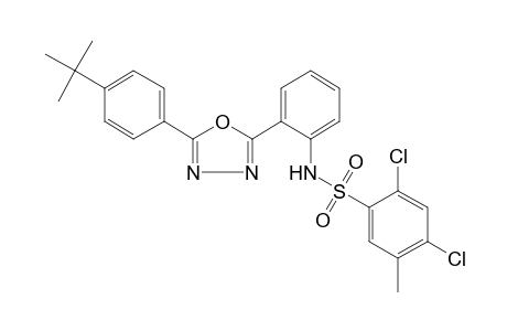 2'-[5-(p-tert-butylphenyl)-1,3,4-oxadiazol-2-yl]-4,6-dichloro-m-toluenesulfonanilide