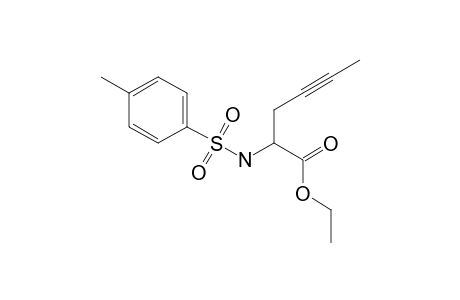 4-Hexynoic acid, 2-[[(4-methylphenyl)sulfonyl]amino]-, ethyl ester