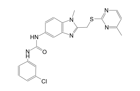 urea, N-(3-chlorophenyl)-N'-[1-methyl-2-[[(4-methyl-2-pyrimidinyl)thio]methyl]-1H-benzimidazol-5-yl]-