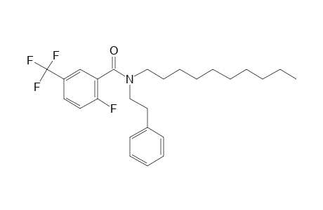 2-Fluoro-5-(trifluoromethyl)benzamide, N-(2-phenylethyl)-N-decyl-