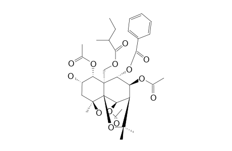 (1R,2S,4S,5S,6R,7R,8S,9S,10S)-1,6,8-Triacetoxy-9-benzoyloxy-15-(2-methylbutyroyloxy)-2,4-dihydroxydihydro-.beta.-agarofuran