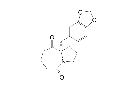 (S)-9a-(benzo[d][1,3]dioxol-5-ylmethyl)hexahydro-5H-pyrrolo[1,2-a]azepine-5,9(6H)-dione