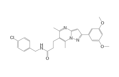 pyrazolo[1,5-a]pyrimidine-6-propanamide, N-[(4-chlorophenyl)methyl]-2-(3,5-dimethoxyphenyl)-5,7-dimethyl-