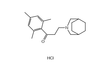 3-(3-AZABICYCLO[3.2.2]NON-3-YL)-2',4',6'-TRIMETHYLPROPIOPHENONE, HYDROCHLORIDE