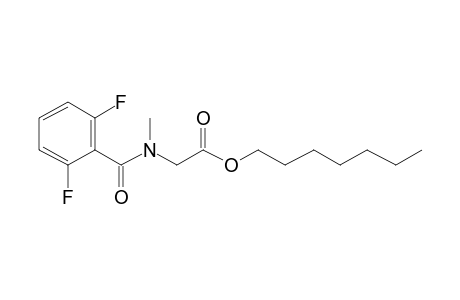 Sarcosine, N-(2,6-difluorobenzoyl)-, heptyl ester