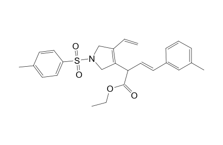 (E)- ethyl 4-m-tolyl-2-(1-tosyl-4-vinyl-2,5-dihydro-1H-pyrrol-3-yl)but-3-enoate