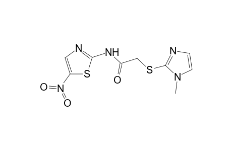 2-[(1-Methyl-1H-imidazol-2-yl)sulfanyl]-N-(5-nitro-1,3-thiazol-2-yl)acetamide