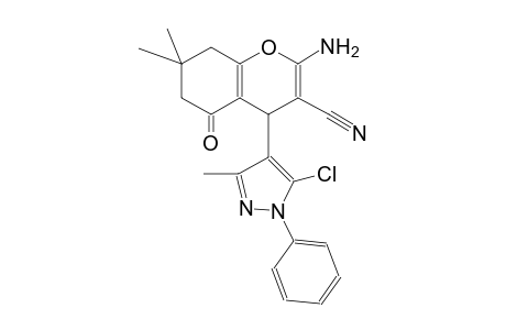 2-amino-4-(5-chloro-3-methyl-1-phenyl-1H-pyrazol-4-yl)-7,7-dimethyl-5-oxo-5,6,7,8-tetrahydro-4H-chromene-3-carbonitrile