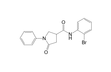 N-(2-Bromophenyl)-5-oxo-1-phenyl-3-pyrrolidinecarboxamide