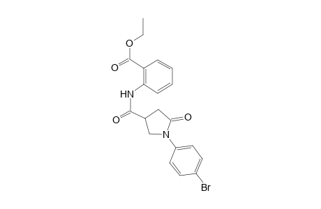 Ethyl 2-({[1-(4-bromophenyl)-5-oxo-3-pyrrolidinyl]carbonyl}amino)benzoate