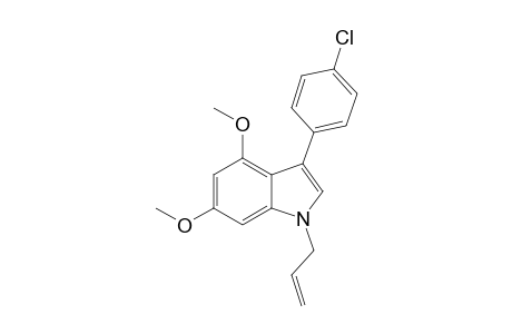 3-(4-Chlorophenyl)-4,6-dimethoxy-1-(prop-2'-enyl)indole