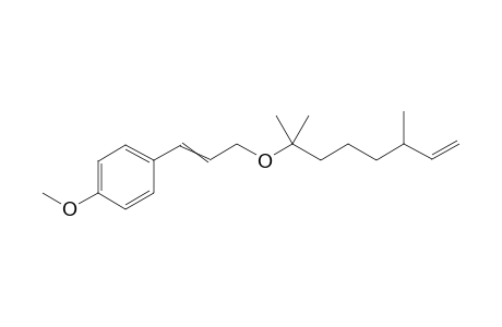 1-(3-(2,6-dimethyloct-7-en-2-yloxy)prop-1-enyl)-4-methoxybenzene