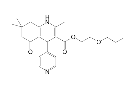 2-Propoxyethyl 2,7,7-trimethyl-5-oxo-4-(4-pyridinyl)-1,4,5,6,7,8-hexahydro-3-quinolinecarboxylate