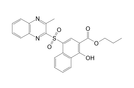 1-hydroxy-4-[(3-methyl-2-quinoxalinyl)sulfonyl]-2-naphthoic acid, propyl ester