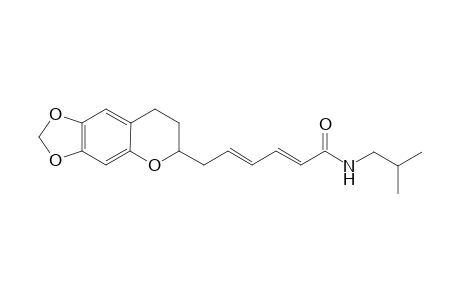 ERYTHROCOCCAMIDE_A;6-[3,4-DIHYDRO-6,7-(METHYLENEDIOXY)-2H-1-BENZOPYRAN-2-YL]-N-(2-METHYLPROPYL)-2-(E),4-(E)-HEXADIENAMIDE