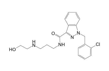 1-(2-Chlorobenzyl)-N-[3-(2-hydroxyethylamino)propyl]indazole-3-carboxamide