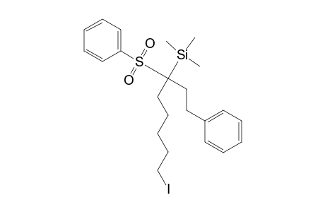 6-Phenylsulfonyl-6-trimethylsilyl-1-iodo-8-phenyloctane