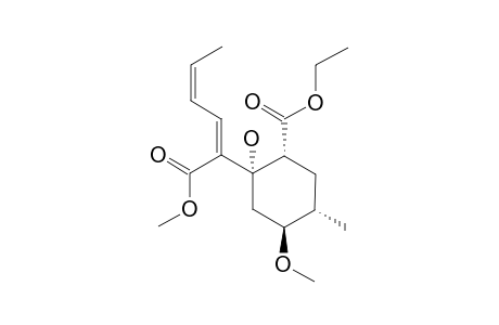 (1R,2S,4S,5S)-2-((1Z,3Z)-1-methoxy-1-oxo-hexa-2,4-dien-2-yl)-2-hydroxy-4-methoxy-5-methylcyclohexanecarboxylic acid ethyl ester