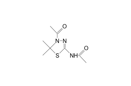 N-(4-acetyl-5,5-dimethyl-deltasquare-1,3,4-thiadiazolin-2-yl)acetamide