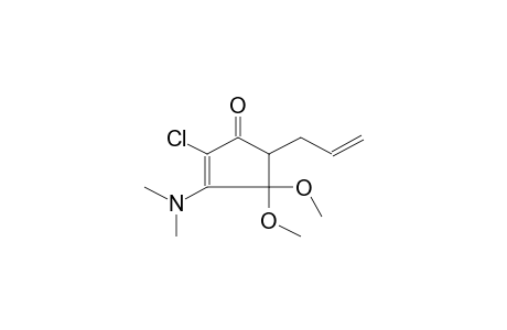 2-CHLORO-3-DIMETHYLAMINO-4,4-DIMETHOXY-5-ALLYL-2-CYCLOPENTEN-1-ONE